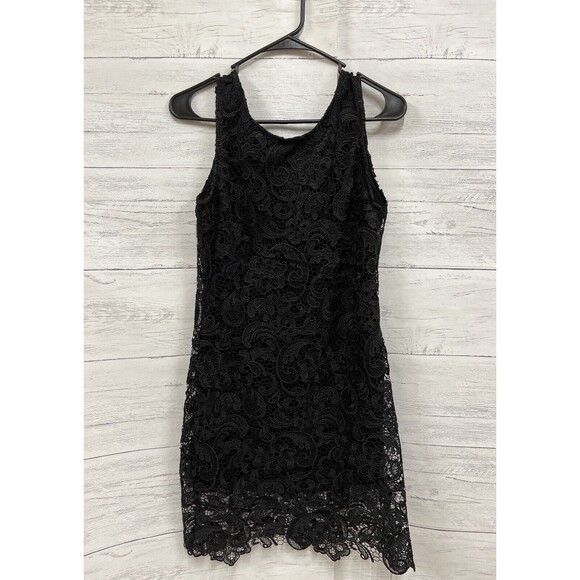 "Annabella" Black Lace Sleeveless Little Black Cocktail Dress Size Small. Formal - Picture 1 of 10